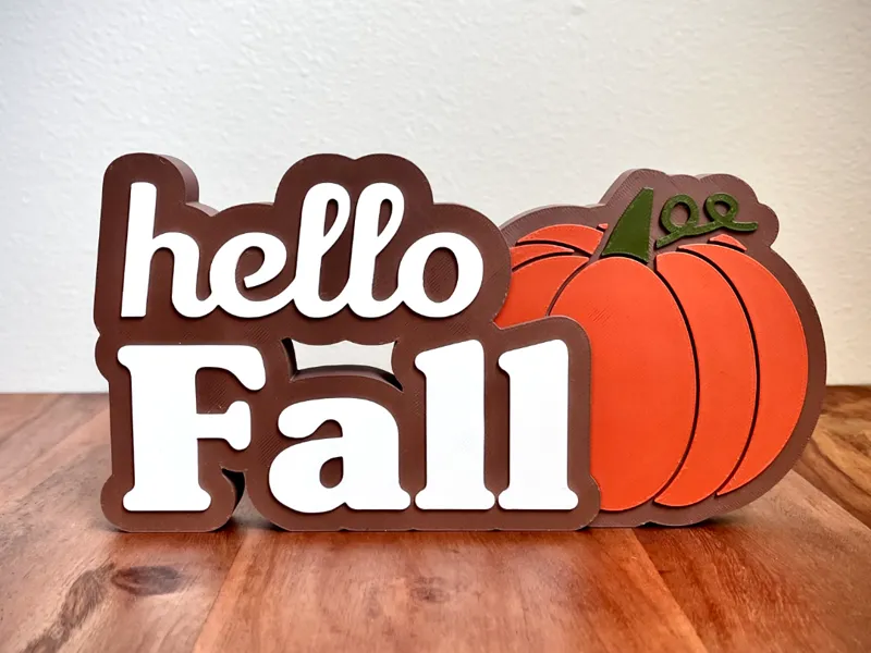 Hello Fall Pumpkin Sign