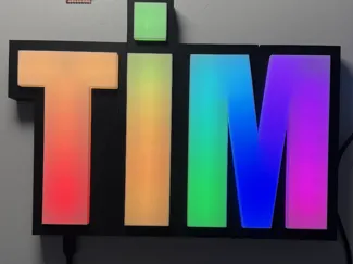 TIM RGB LED Schild