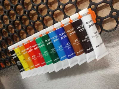 12x12ml Acrylic Paint Tube Multiboard Slide Holder