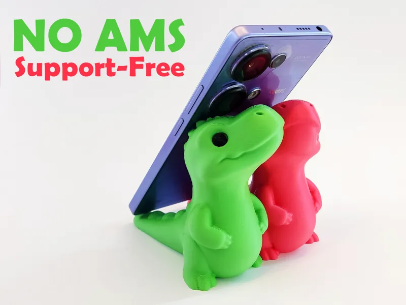 Cute Dino Phone Stand - Support-Free & No AMS