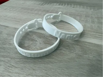 Custom TPU Name Bracelet – Engraved or Raised