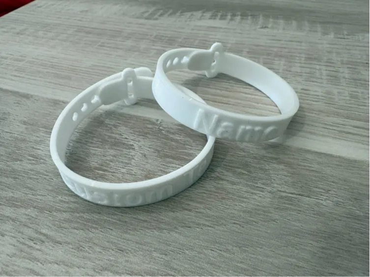 Custom TPU Name Bracelet – Engraved or Raised