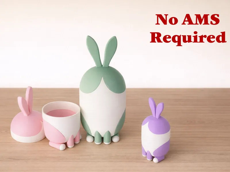 Easter Bunny Container with Lid (3 sizes, no AMS)