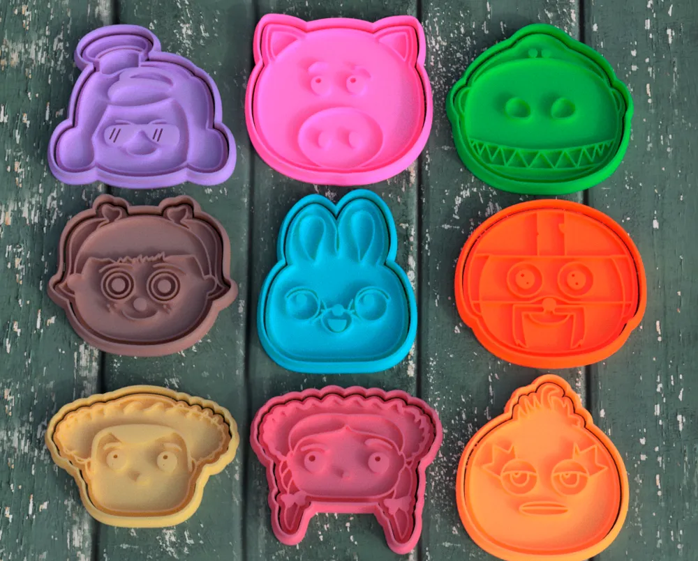 3Dプリント トイストーリークッキー型9個セット - 無料3Dモデル