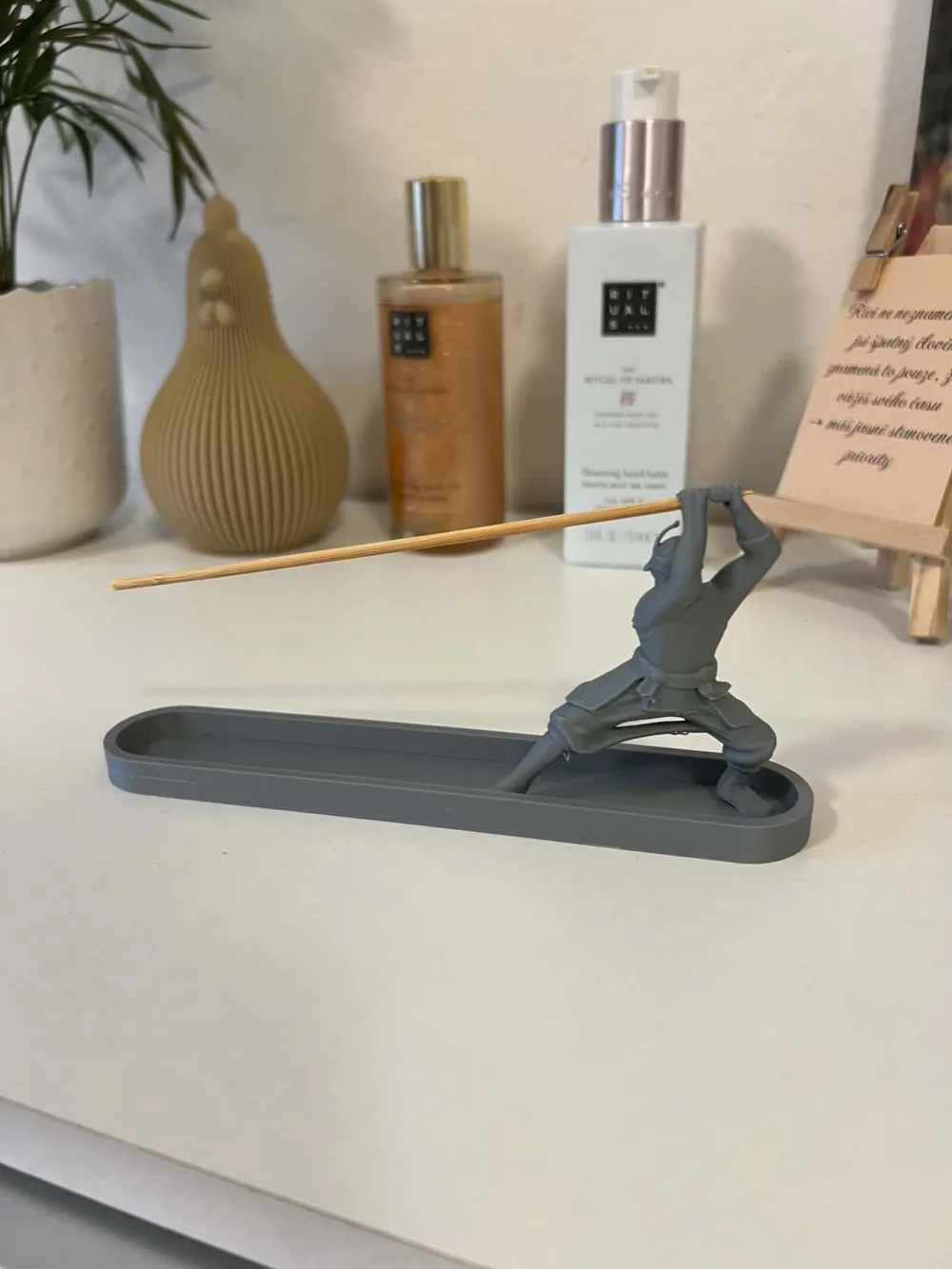 Samurai Incense Holder | Zen Warrior Ash Catcher