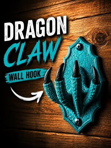 Adorno temático: Dragon Claw Wall Hook Fantasy Wall Decor — vista de referencia 2