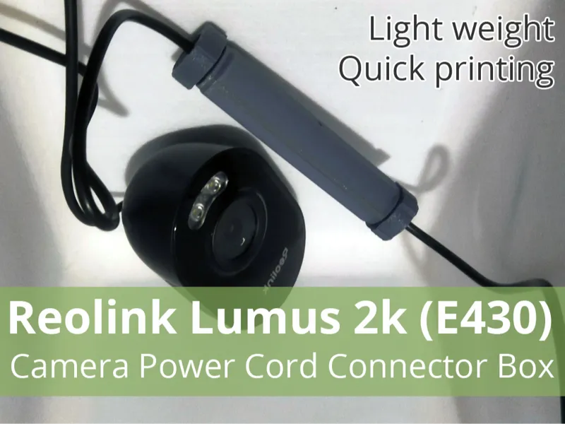 Reolink Lumus 2k (E430) Camera Power Cord Box