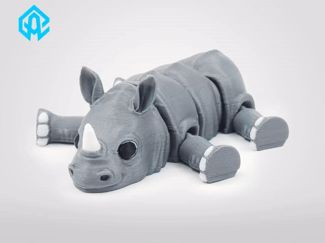 Articulated Flexi Rhino – Cute 3D Printed Toy