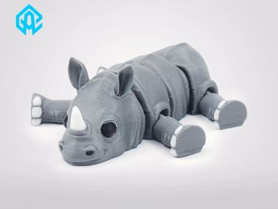 Articulated Flexi Rhino – Cute 3D Printed Toy