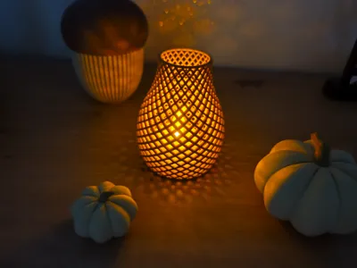 LED Lattice Vase – Decorative Autumn Light