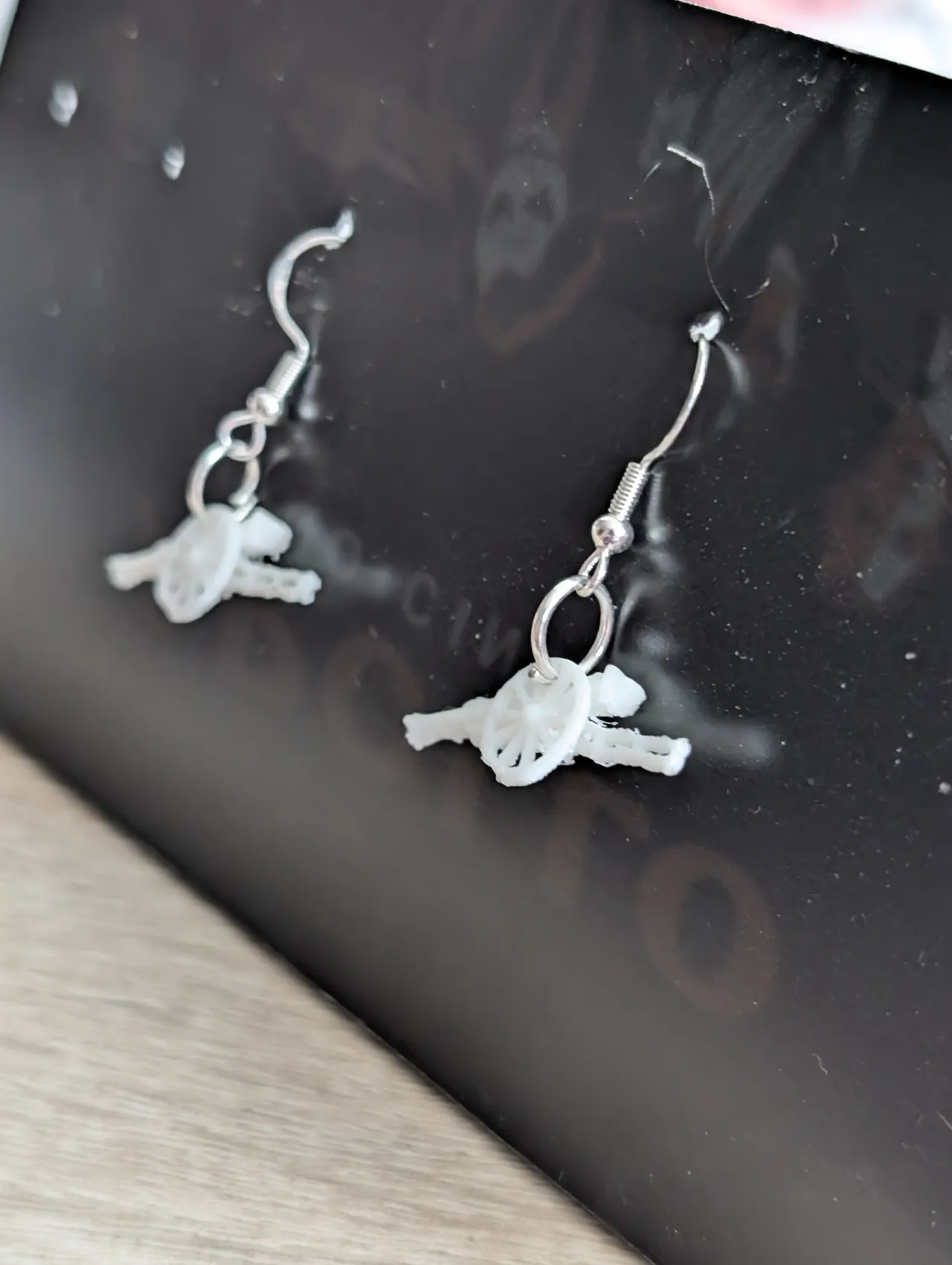 Detailed Miniature Arsenal Cannon Earrings view 2