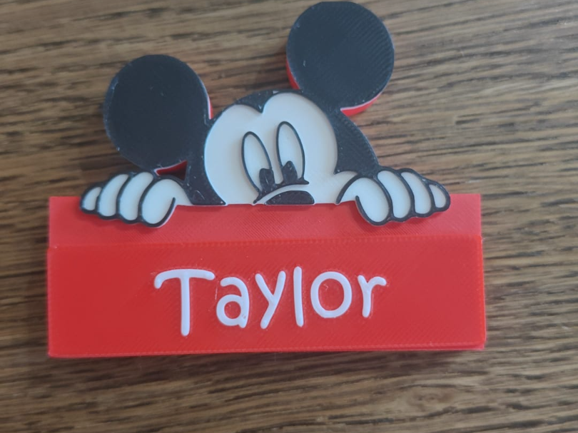 Custom Printed Mickey Mouse Desktop Name "taylor"