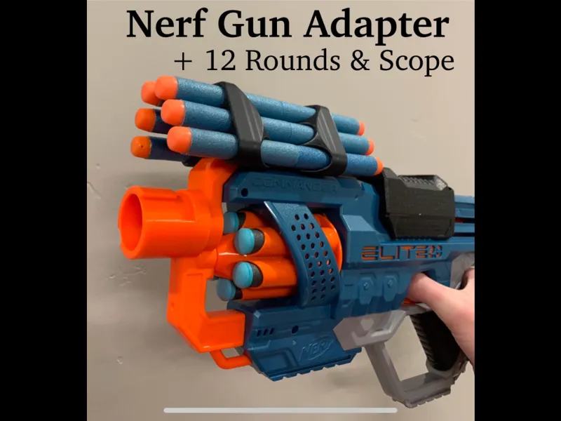 Nerf Gun Adapter +12 Rounds & Scope