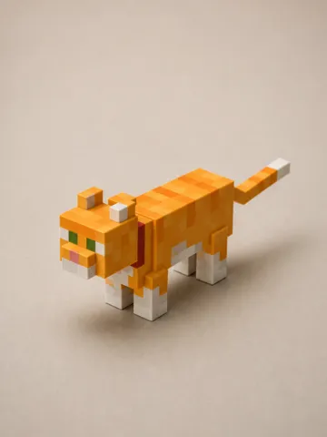 Accesorio para filamento: Cute Minecraft Cat — vista de referencia 2