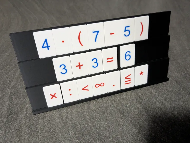 Number & Symbol Tiles with Stand