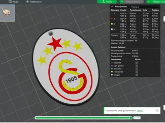 Galatasaray Anahtarlık 5 yildiz