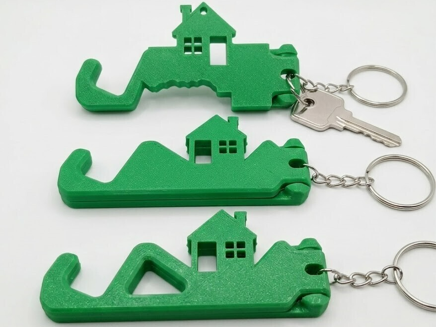 Real Estate 3in1 Foldable Keychain Phone Stand 