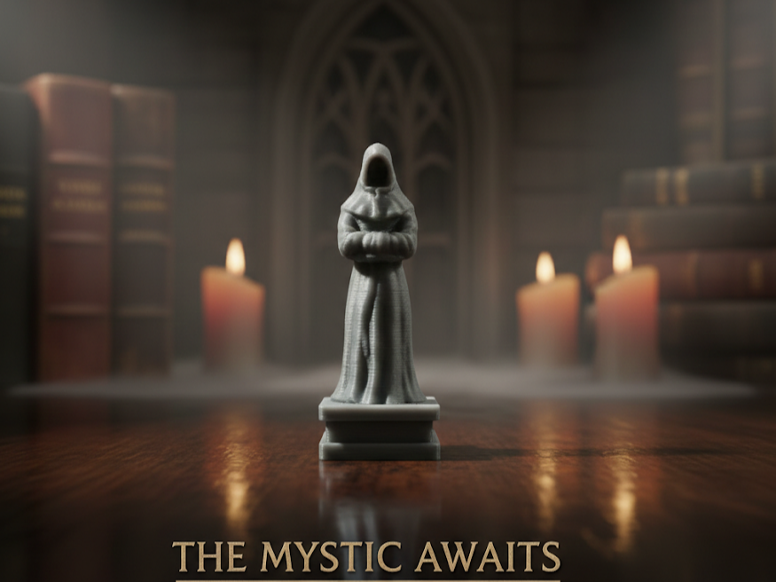 The Mystic Awaits - Cloaked Figure Miniature