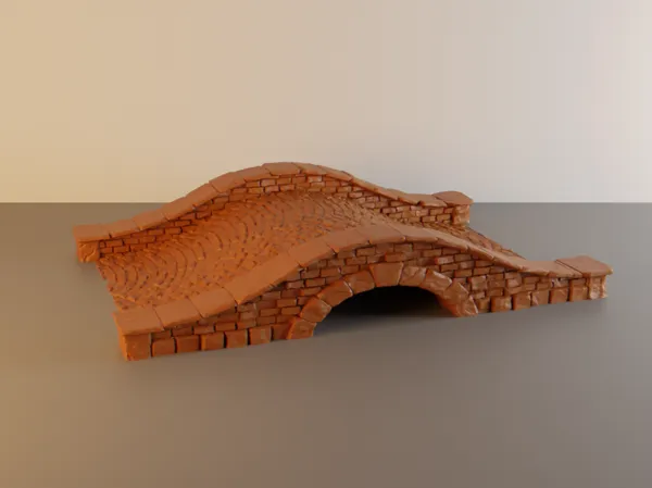Pont de pierre pour jeux de figurines