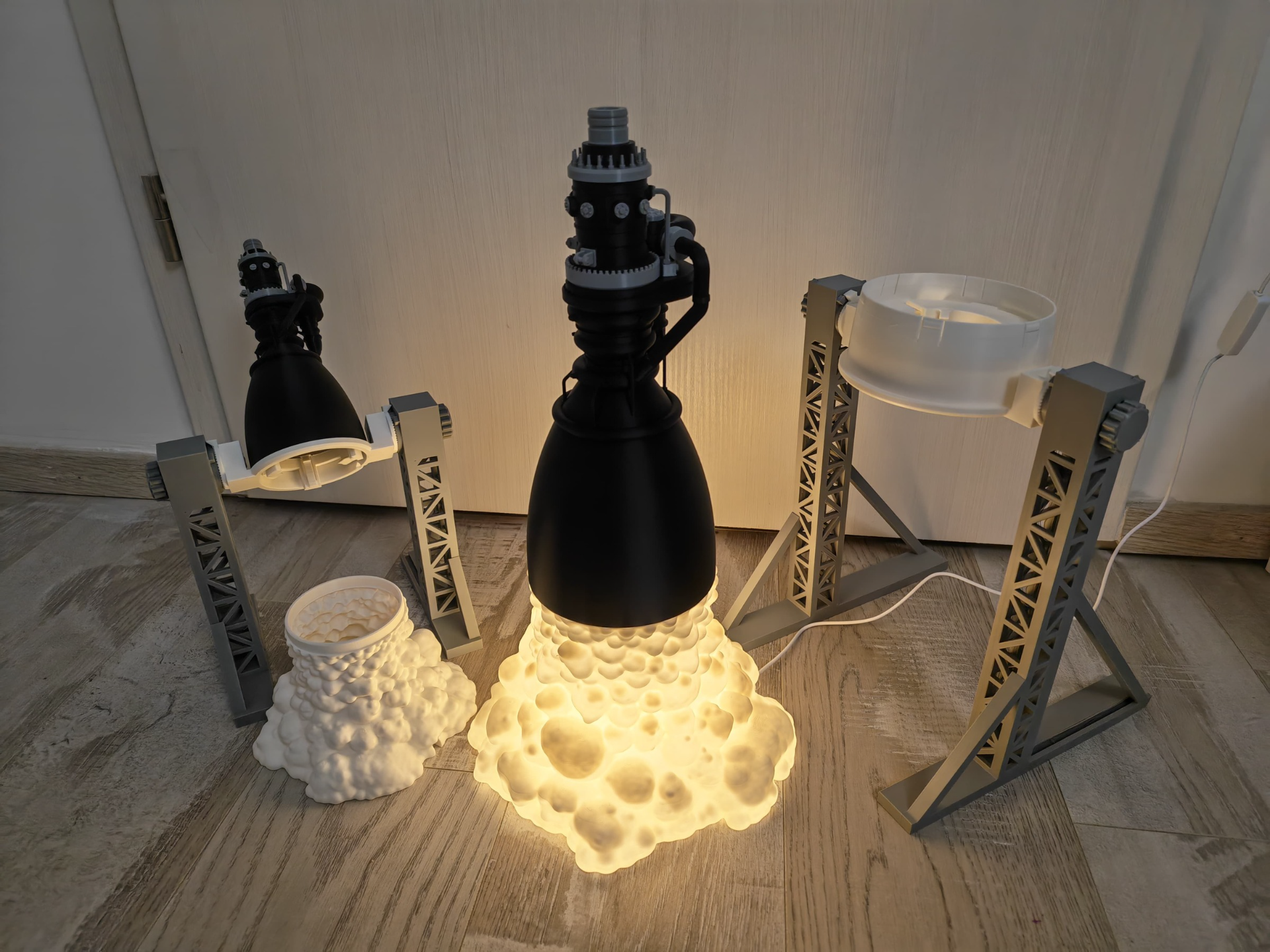 Modular Rocket Engine & Lamps | Raptor 3 Inspired 3D model