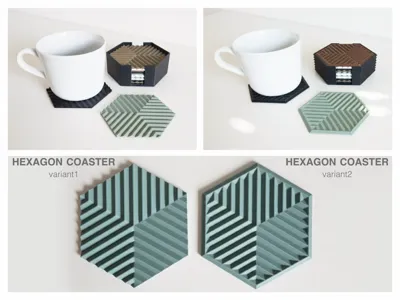 Update: Hexagon Coasters – Now in 2 Variants