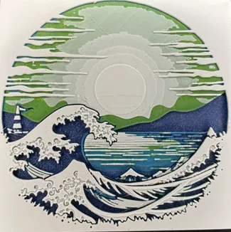 Great Wave inspired HueForge