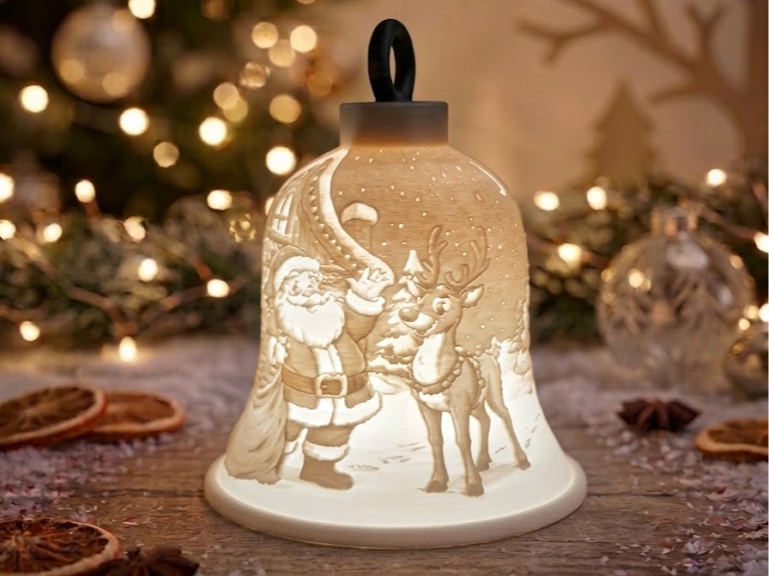 Litophane bell - christmas scene - 1