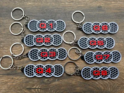 Audi Q1-Q8 Keychain