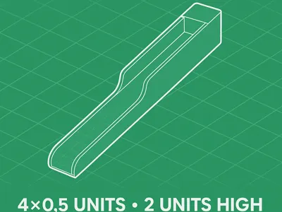 Half-Gridfinity Utensil Holder (1×0.5U Tool Tray)