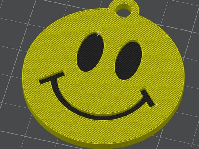 Smiley Face Keyring