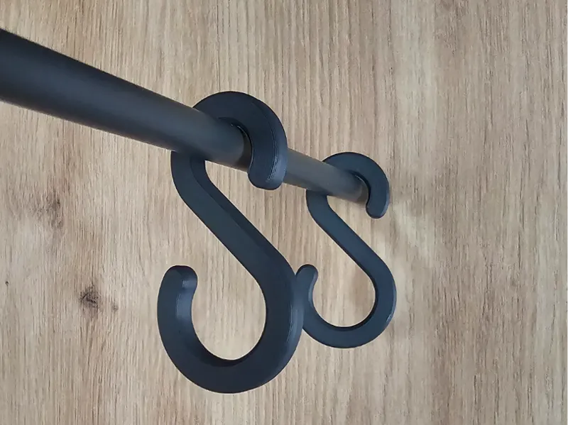 S Haken für 7mm Garderobenstange