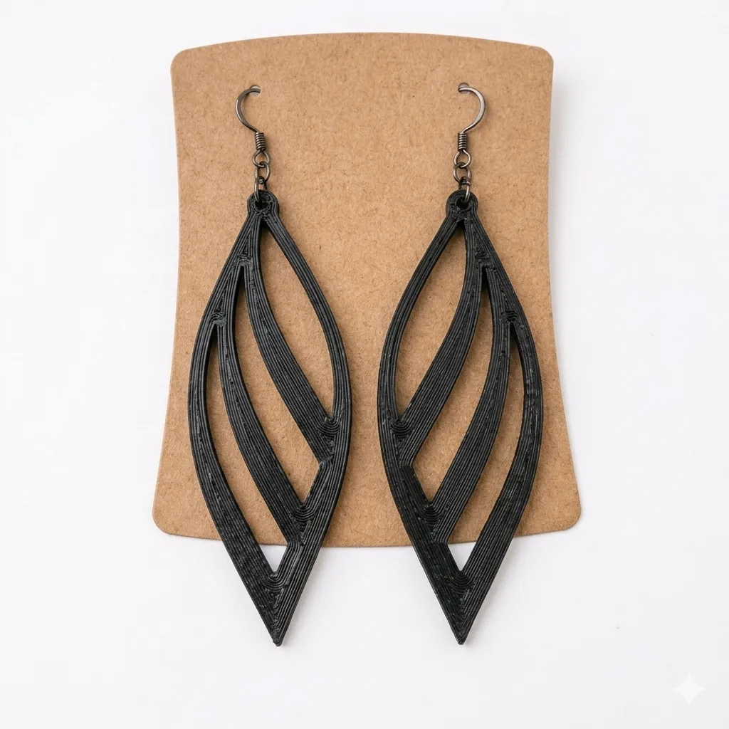 Hollow Leaf Drop Earrings view 2