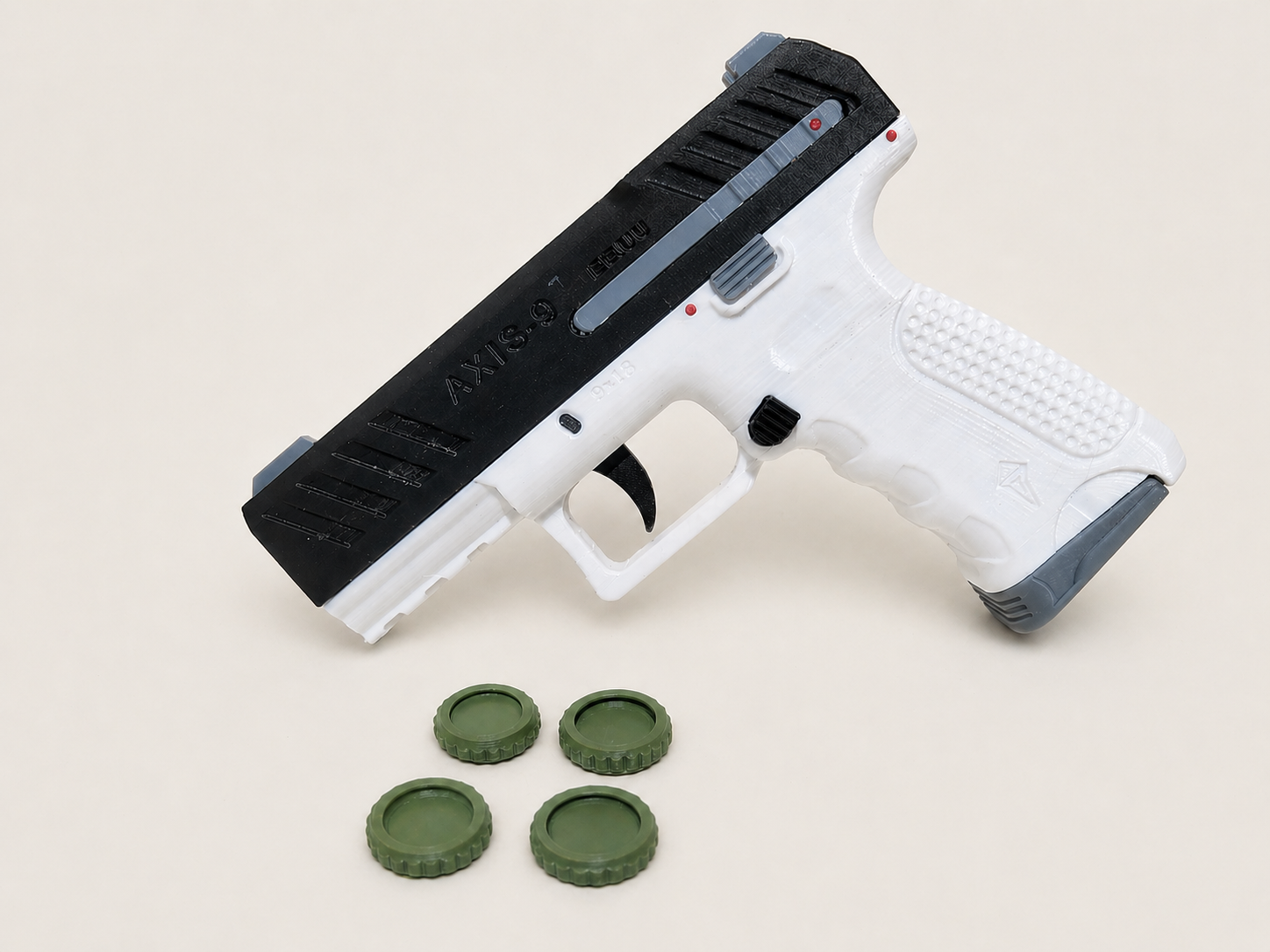 AXIS-9 V2 LANZA DISCOS GUN. (Mejorada) 