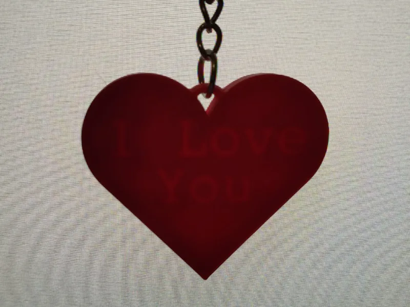 Heart Keychain with secret message v2, Custom