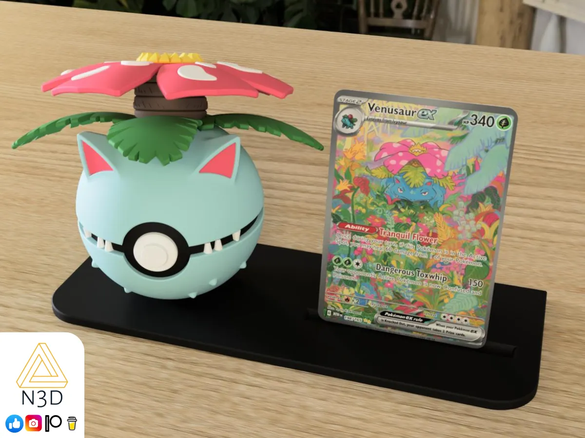 Pokemon Card & N3D Ball Display Stand view 2