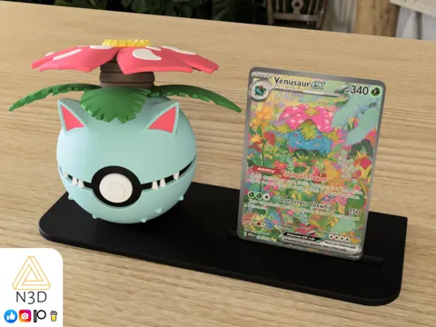 Pokemon Card & N3D Ball Display Stand view 2