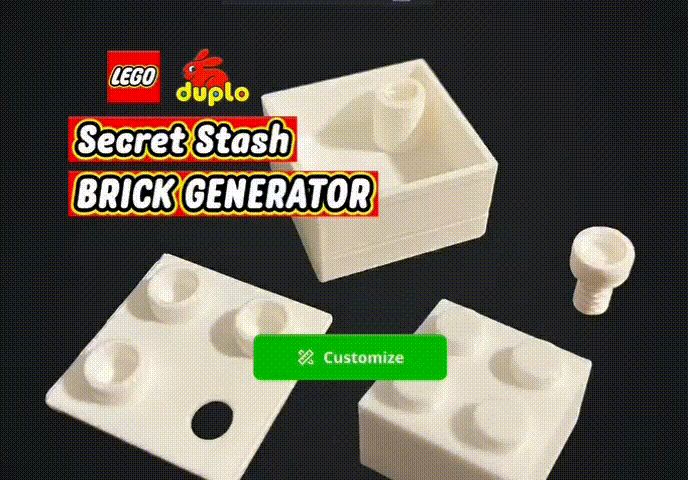 LegoBrick Duplo Hollow Secret Stash generator