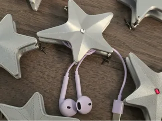 五角星有线耳机绕线器