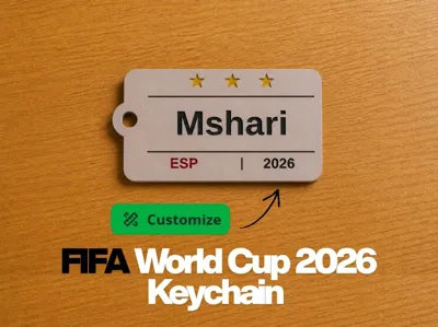 Customizable FIFA World Cup 2026 Keychain