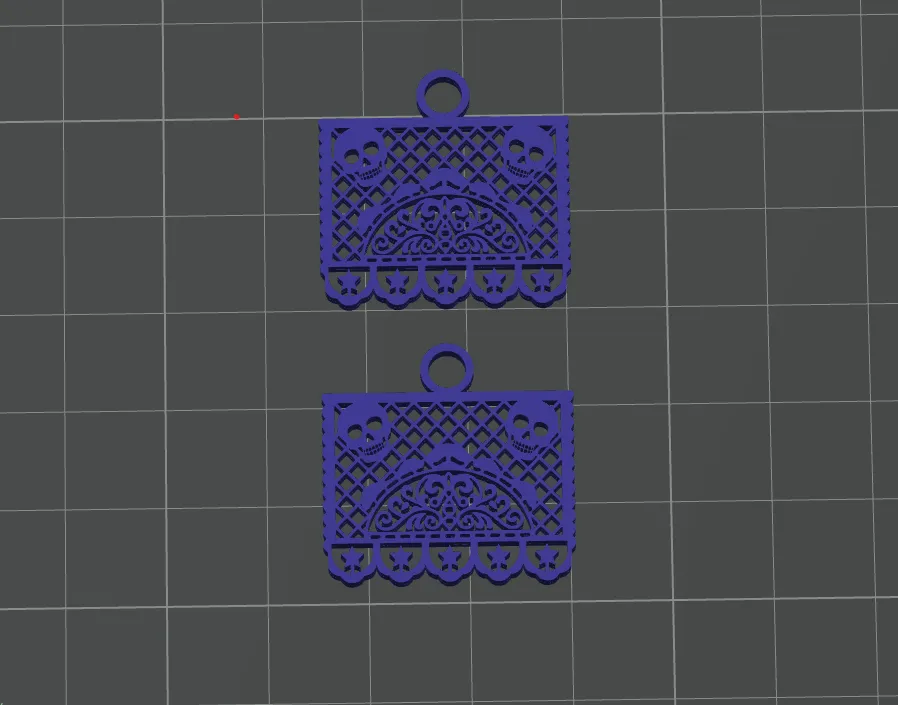 Arete tipo papel picado pan de muerto view 3