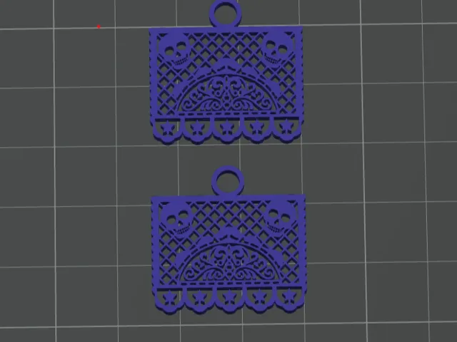 Arete tipo papel picado pan de muerto