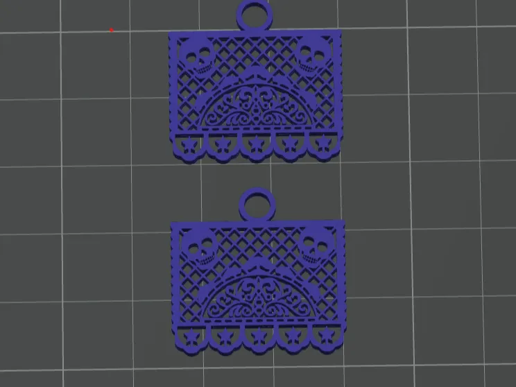 Arete tipo papel picado pan de muerto