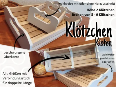 Block Box Tray - H2 - W5/6/7/8/9 - L1/2