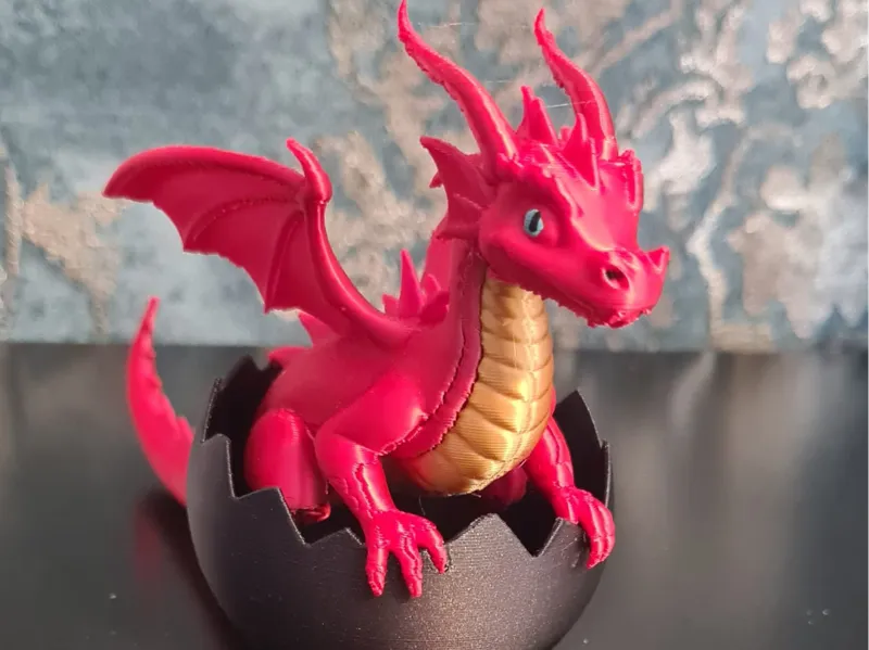 Drache im Ei Einfarbig und Farbig für das AMS