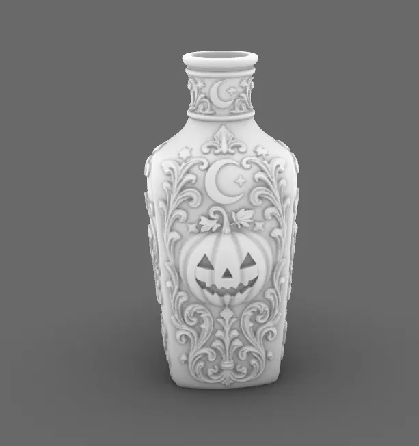 Halloween Samhain Pumpkin Gothic Bottle Decor view 4
