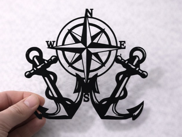 Wall Art - Anchor And Compass