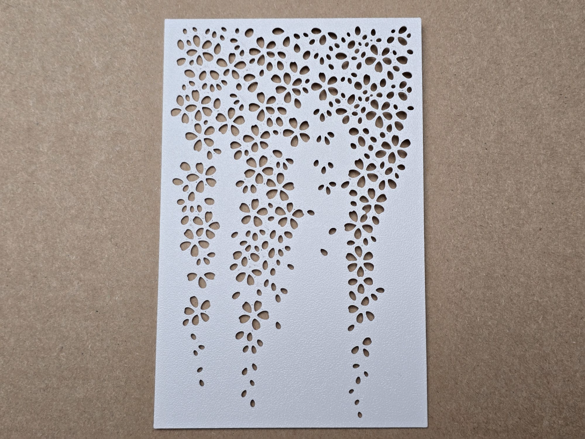 Falling Flower Leaves Stencil Template