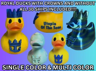 Royal Caribbean Duck With and Without Crown