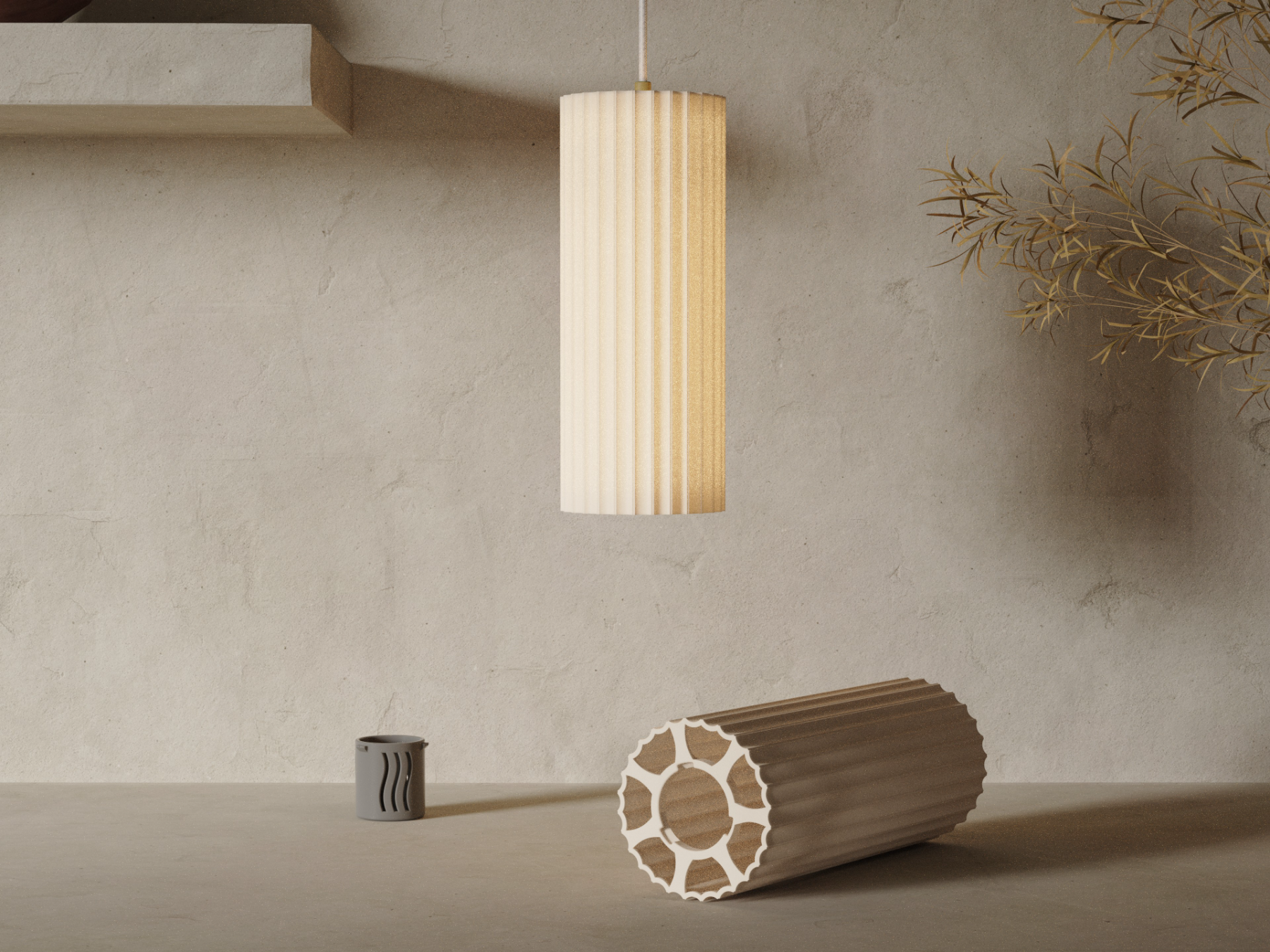 Scandi-Style Fluted Wall Lamp – Fits IKEA STRÅLA