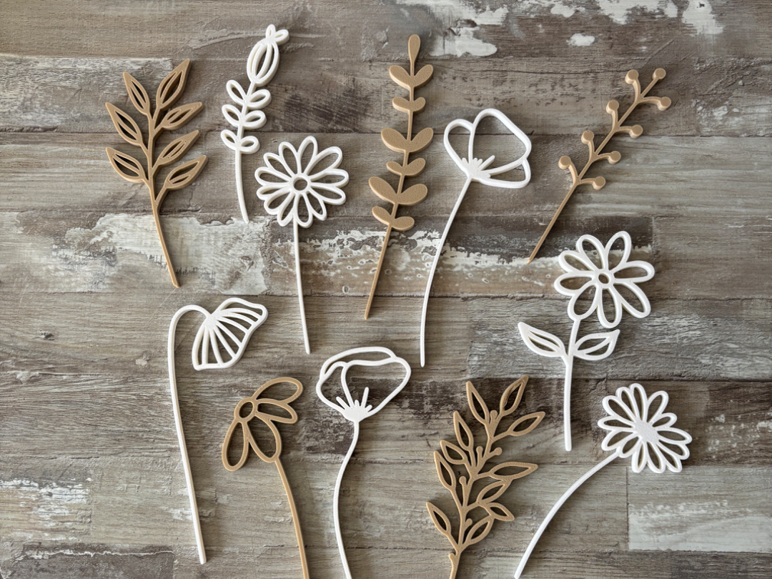 Blumenstecker „Boho Blumen“ – 12er Set - 1